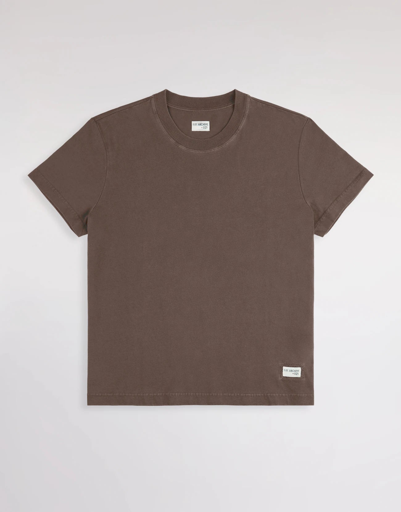 Fay_T-shirt_in_Jersey_-_Fay_Archive_Marrone_MPMB352119TZGDS600-39