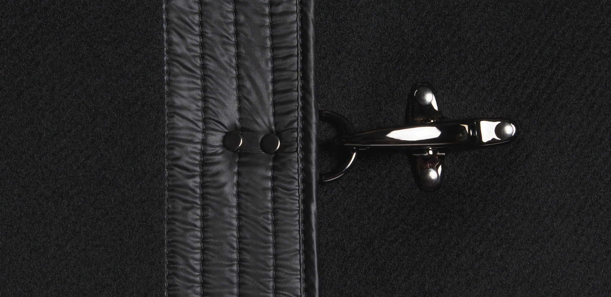 Fay Caban Bimateriale in Lana e Cashmere Nero