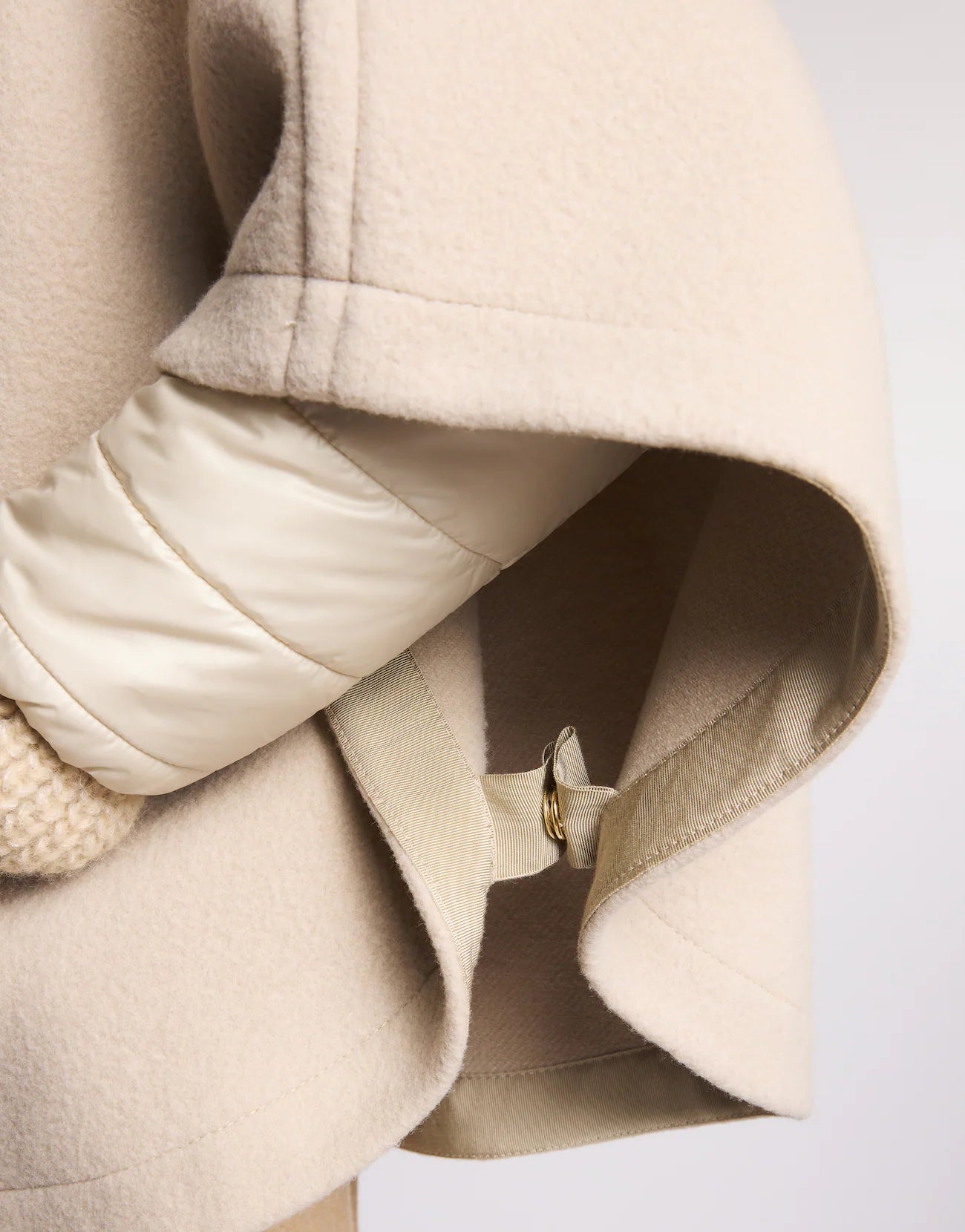 Fay Mantella 3 in 1 Double-face In Lana e Cashmere Beige