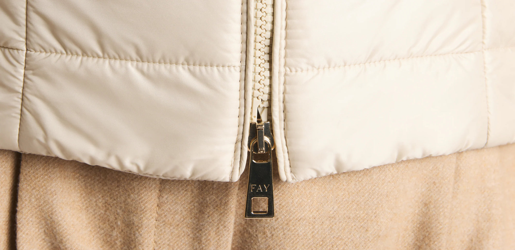 Fay Mantella 3 in 1 Double-face In Lana e Cashmere Beige