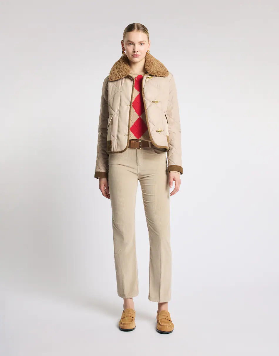 Fay 3 Ganci Trapuntato In Tessuto Tecnico Beige