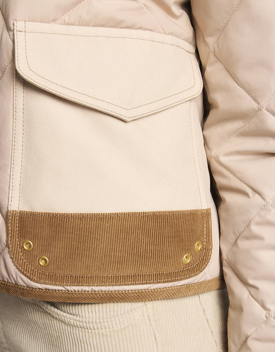 Fay 3 Ganci Trapuntato In Tessuto Tecnico Beige