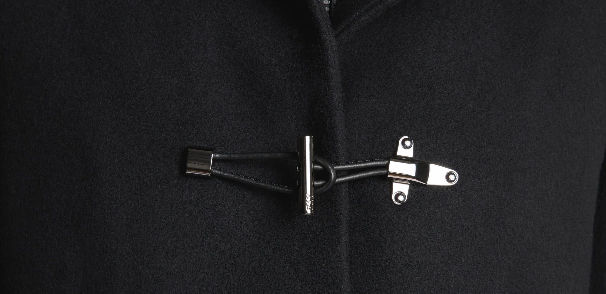 Fay Toggle Coat in Panno Di Lana Double Front Nero