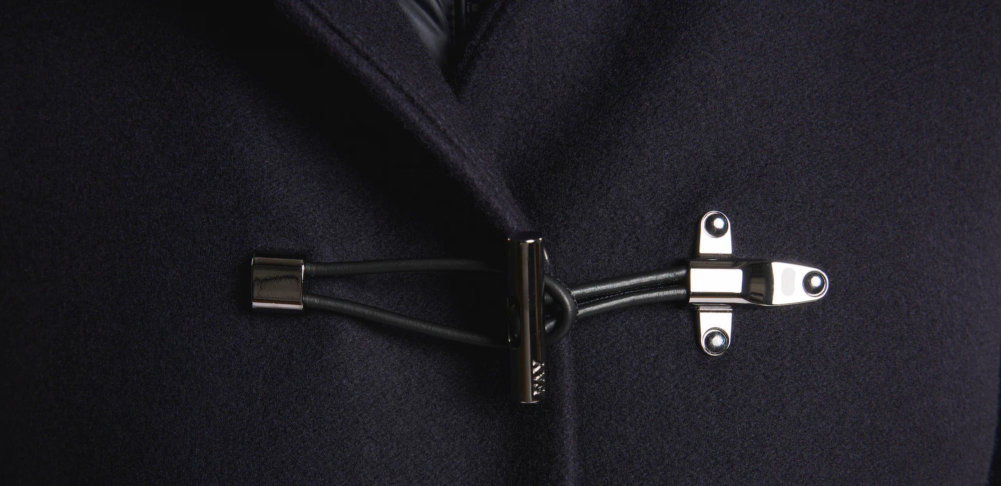 Fay Toggle Coat in Panno Di Lana Double Front Blu