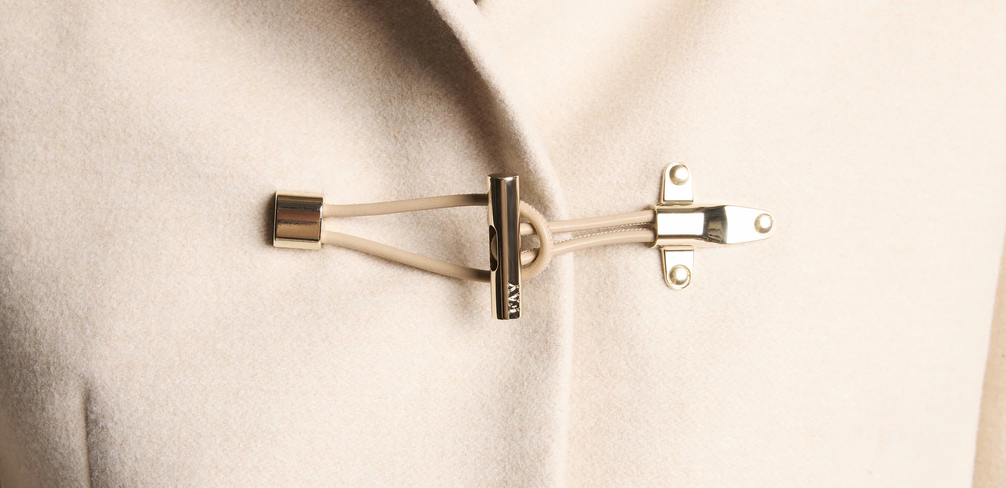 Fay Toggle Coat in Panno Di Lana Double Front Bianco