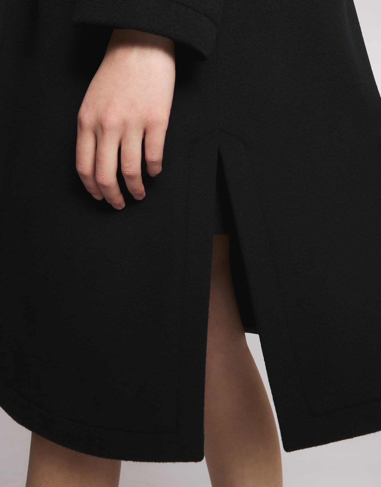 Fay Cappotto Double Front in Lana e Cashmere Nero