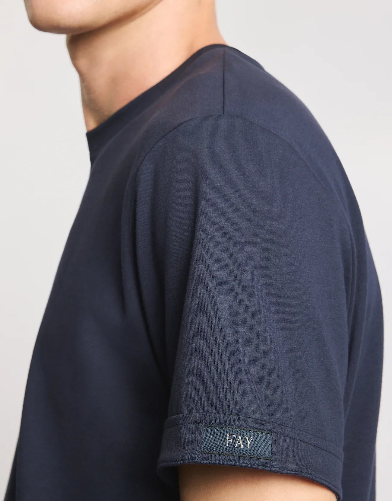 Fay_T-shirt_Regular_Fit_in_Jersey_di_Cotone_Blu_NPMB3521330UCXU806-38
