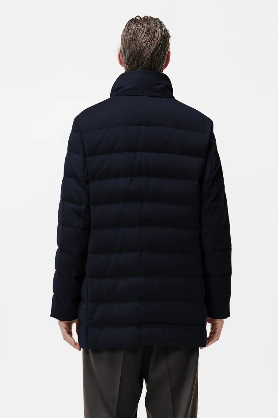 Duno Orlando F Prussian Blue Technical Wool Quilted Down Jacket