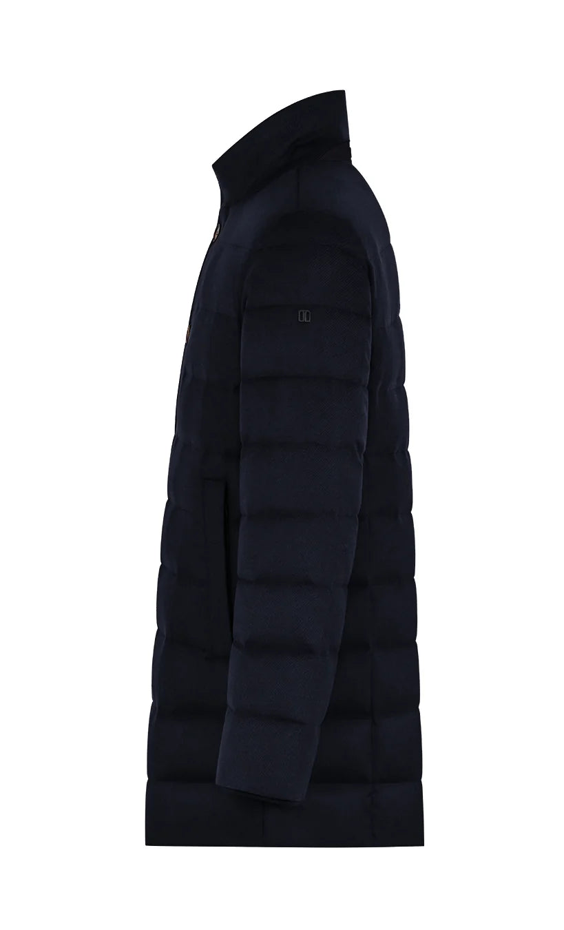 Duno Orlando F Prussian Blue Technical Wool Quilted Down Jacket