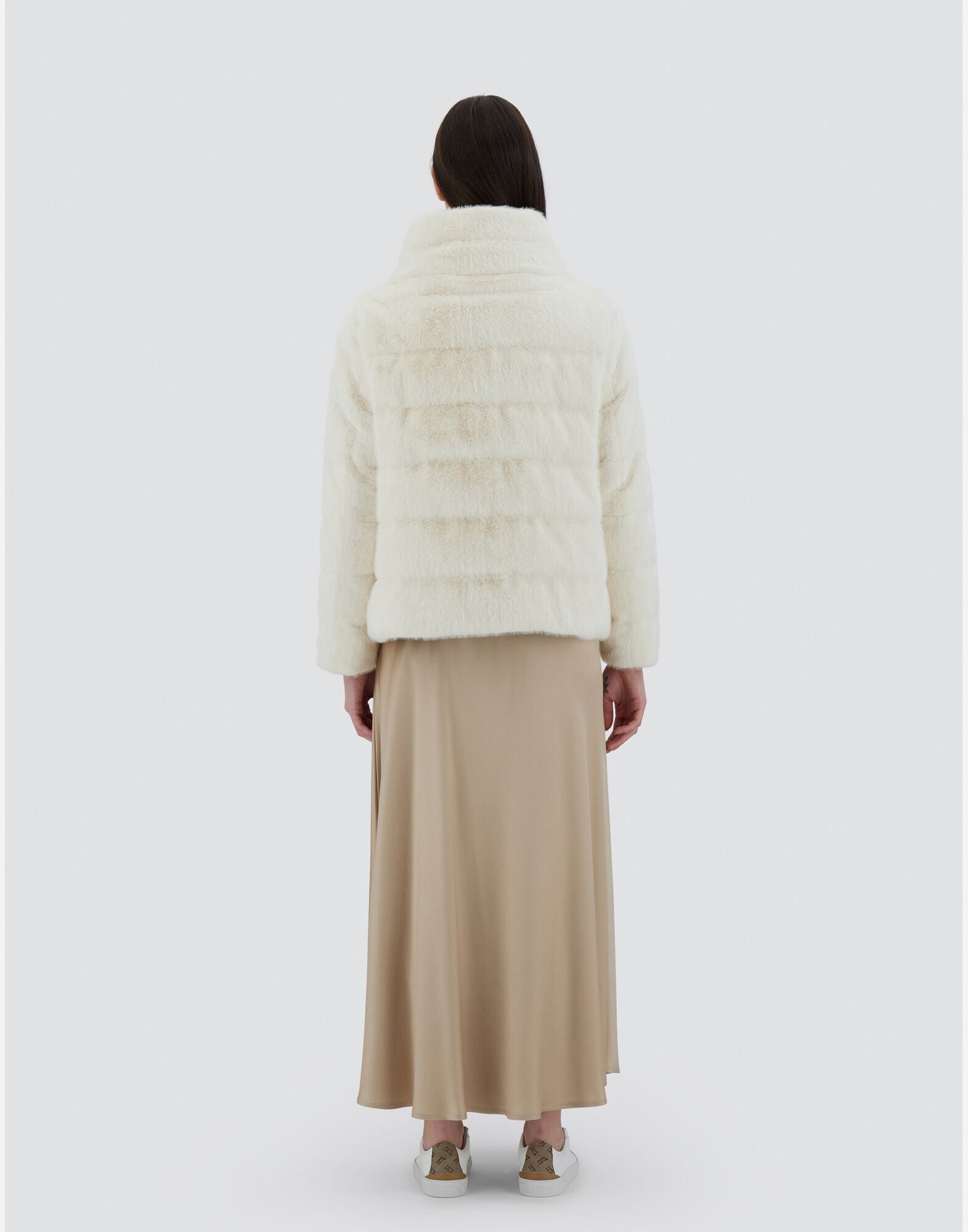 Herno New Lady Fur Cape White