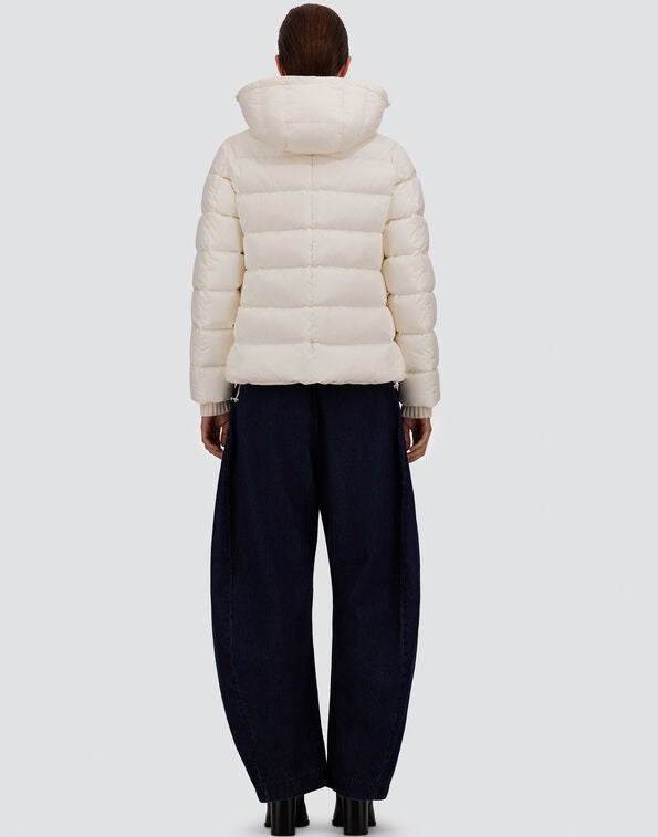 Herno Giacca Collo Alto In Nylon Chamonix Bianca