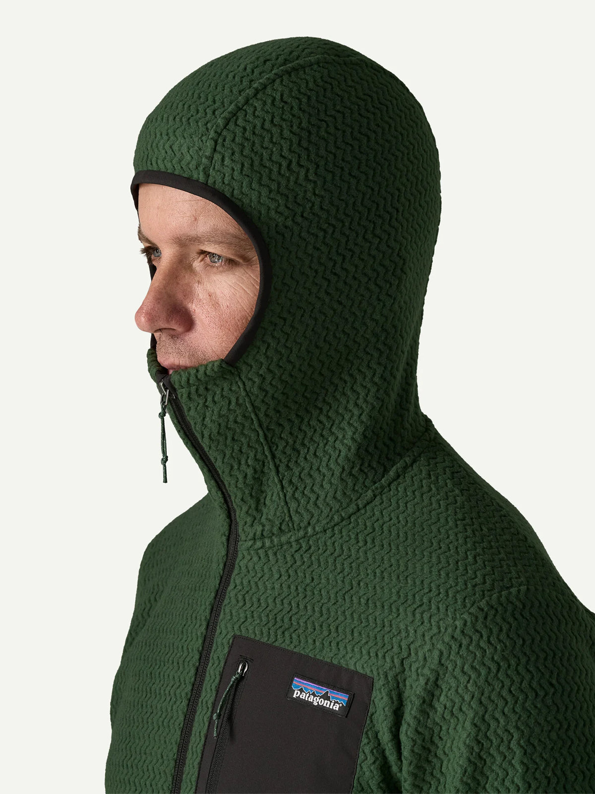 Patagonia Men's R1 Air Fleece Full-Zip Hoody Treeline Green