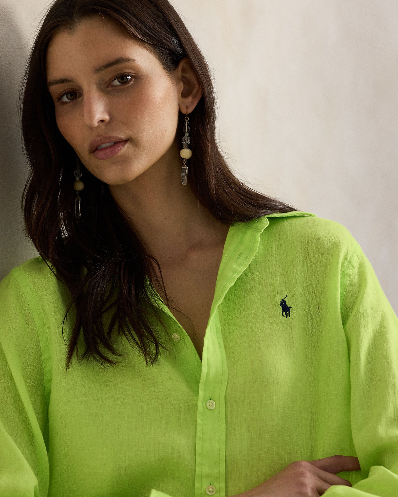 Polo Ralph Lauren Lime Linen Shirt