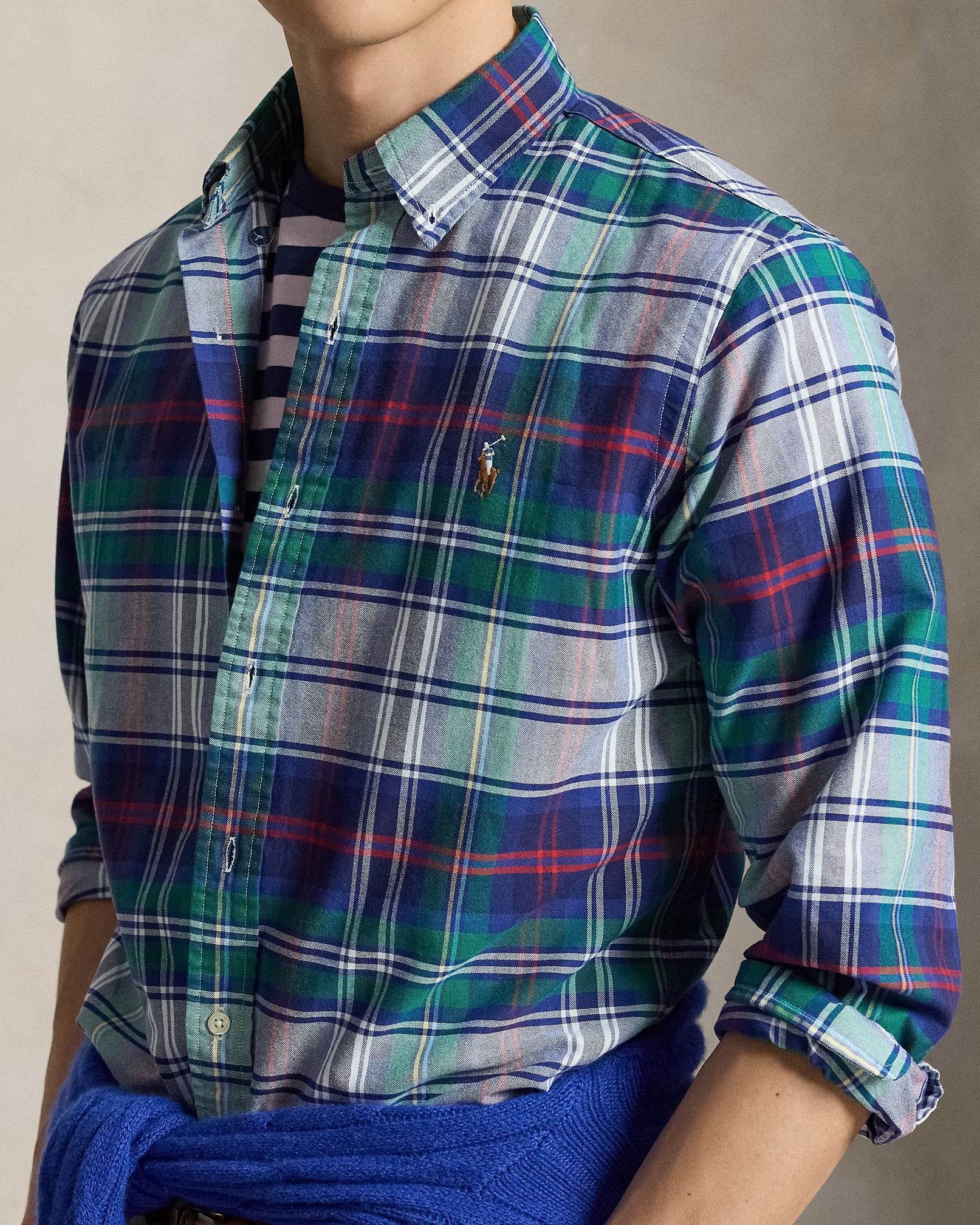 Polo-Ralph-Lauren-camicia-oxford-a-quadri-custom-fit-710968962501-verde-blu-5