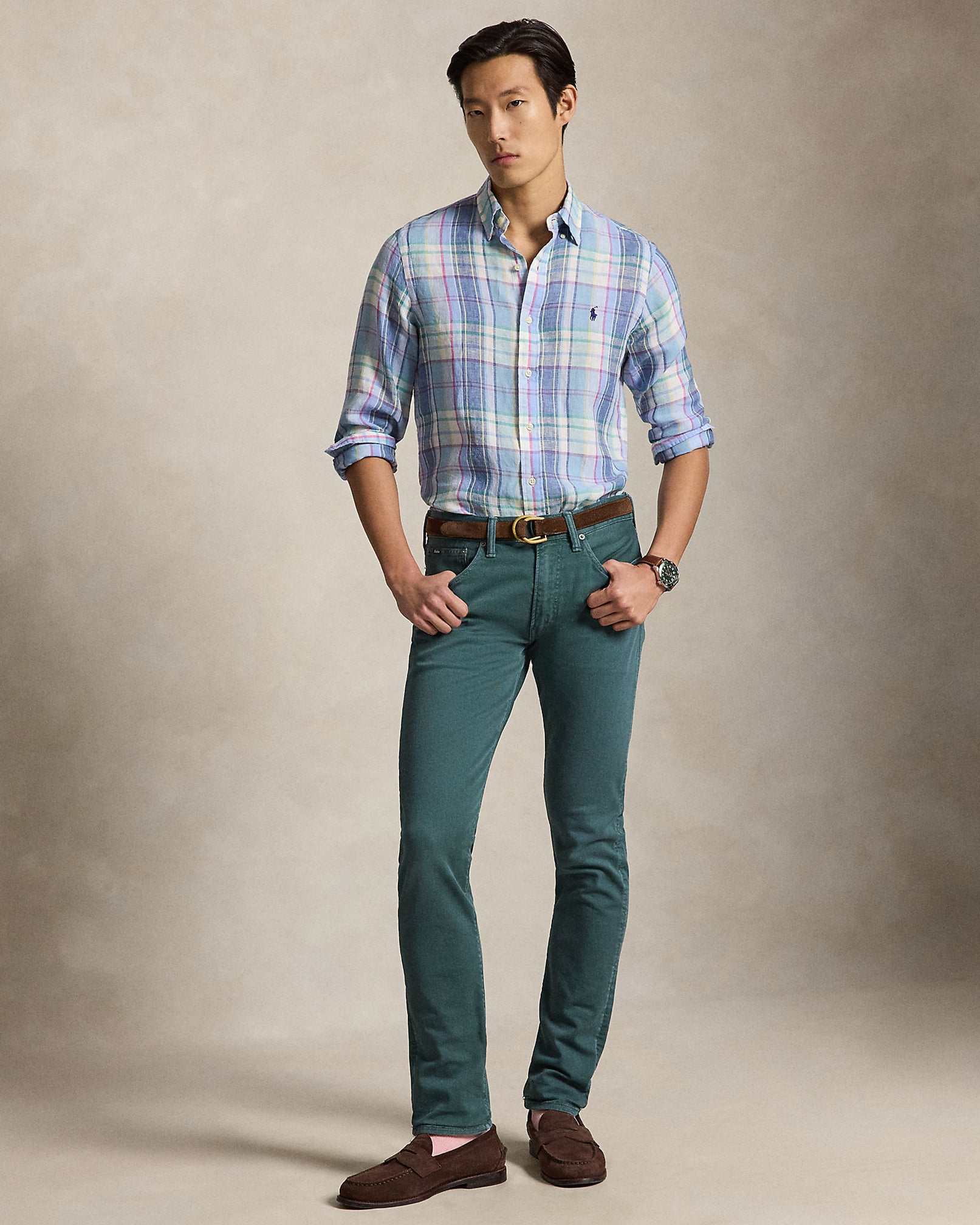 Polo-Ralph-Lauren-camicia-quadri-blu-verde-710B16705002-in.lino-3