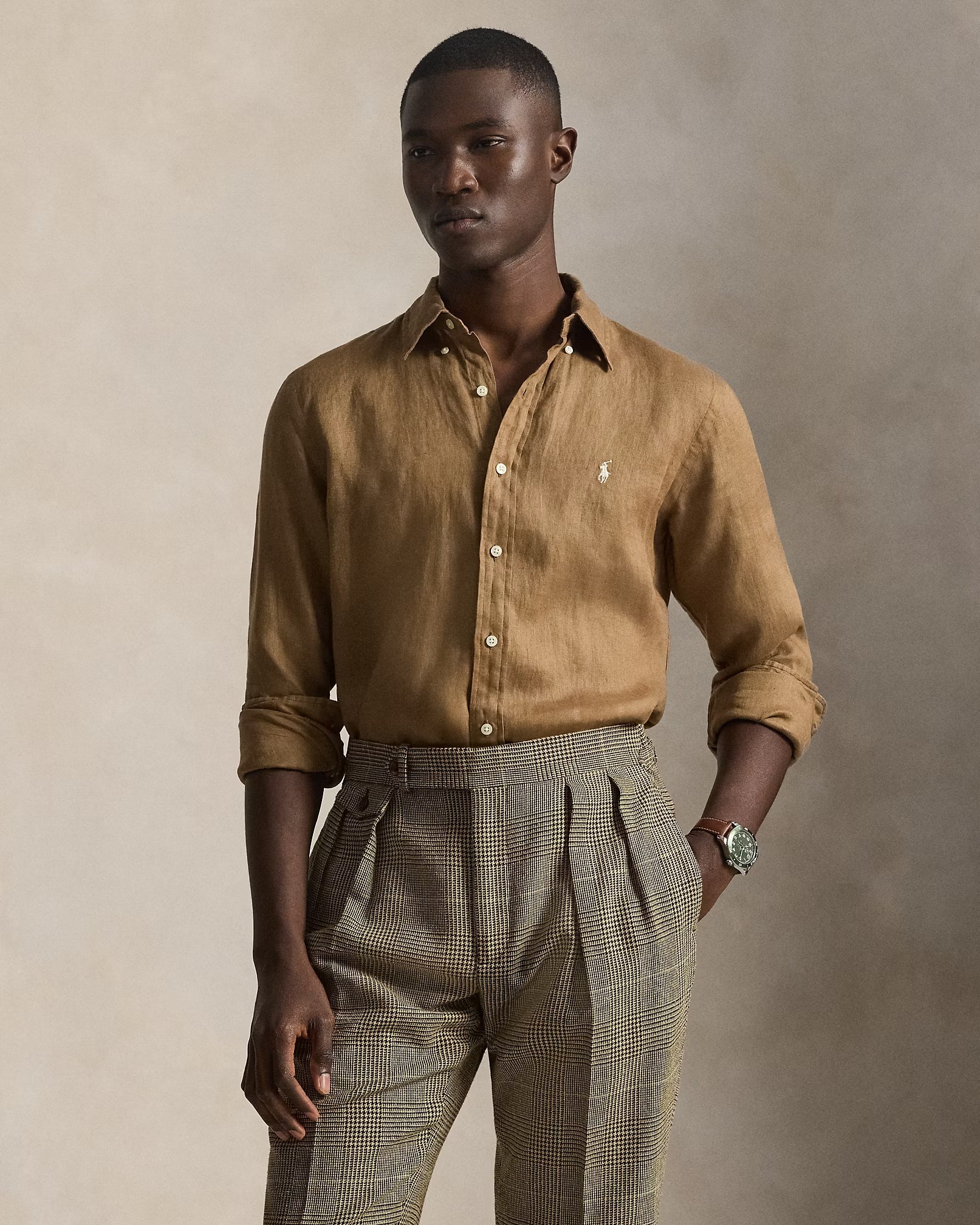 Polo-Ralph-Lauren-custom-fit-linen-shirt-710966294505-marrone-RL-1