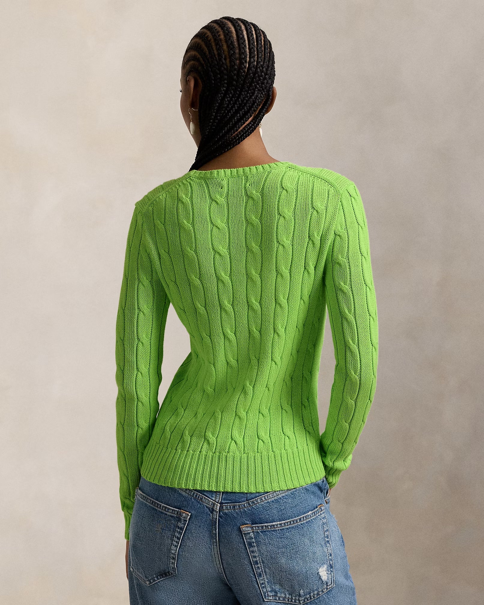 Polo-Ralph-Lauren-maglia-a-girocollo-in-cotone-a-trecce-211971869504-verde-brillante-4