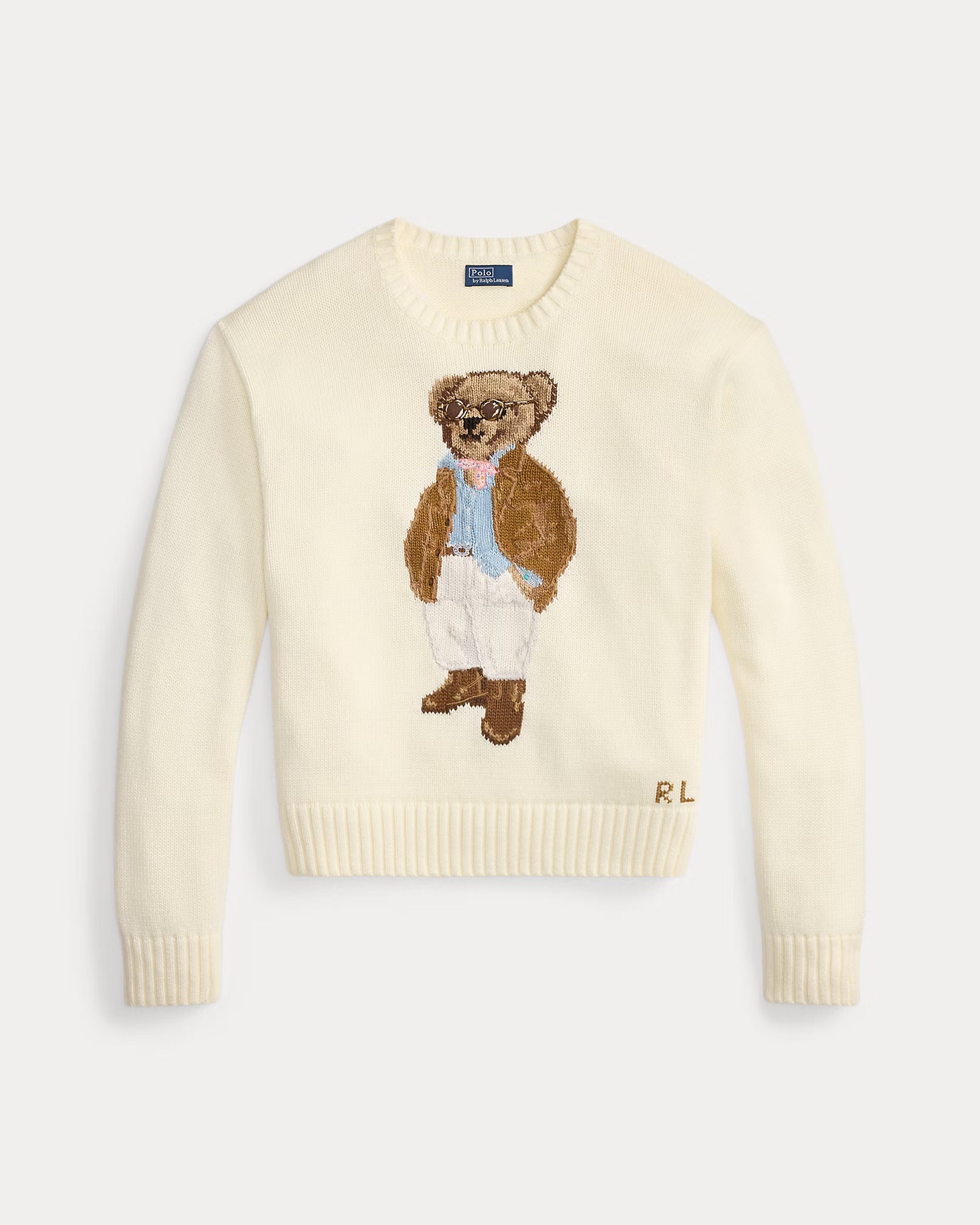 Polo-Ralph-Lauren-maglia-polo-bear-in-cotone-a-girocollo-211A96248001-panna-2