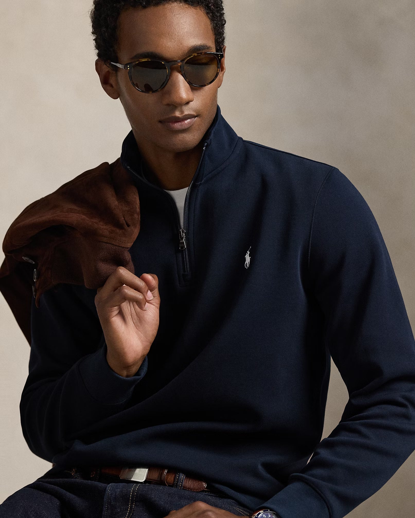 Polo Ralph Lauren Pullover With Zip Navy