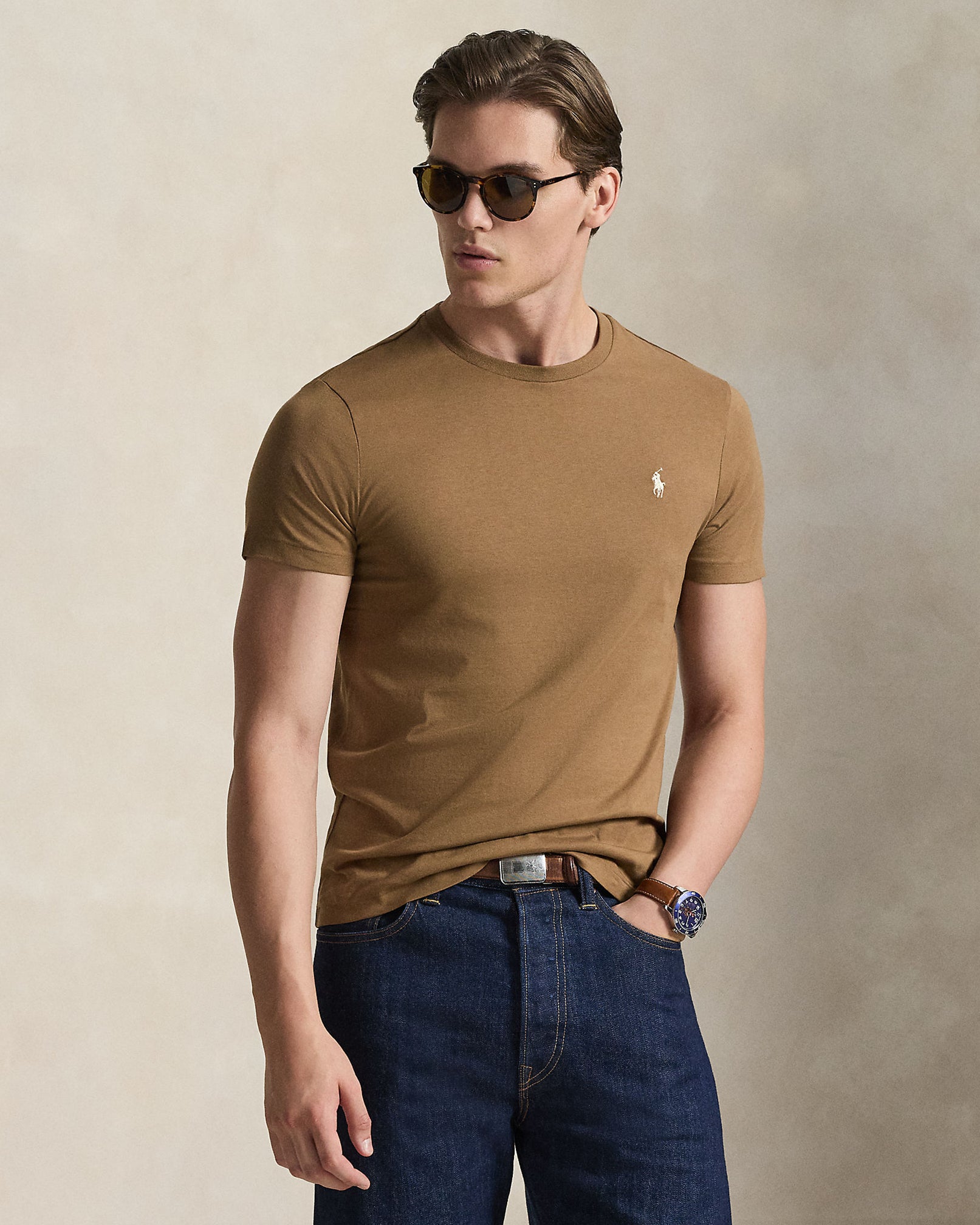 Polo-Ralph-Lauren-t-shirt-in-jersey-710671438536-RL-brown-1