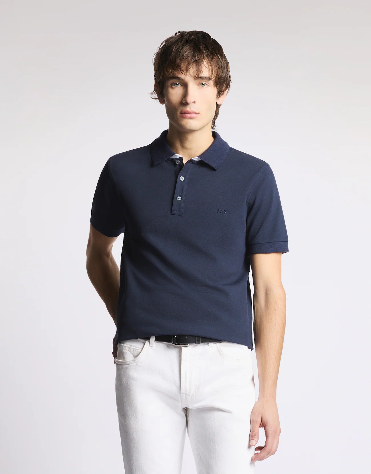 Polo_Regular_fit_in_Piquet_Stretch_NPMB252135STDWU806-34