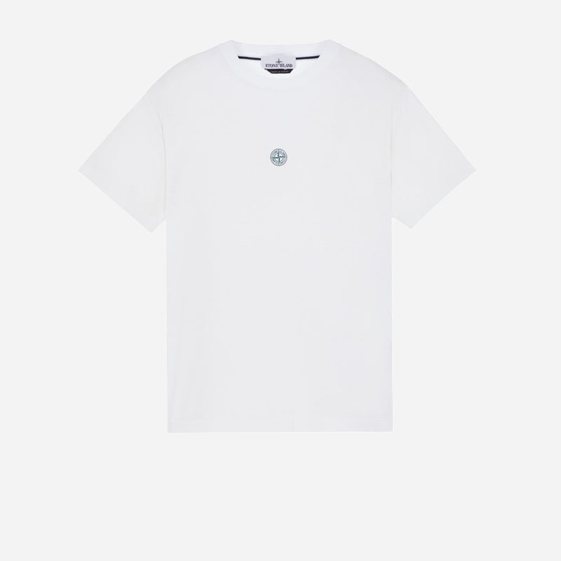 Stone Island T-Shirt 2NS86  &#39;Lettering One&#39; Print Bianco