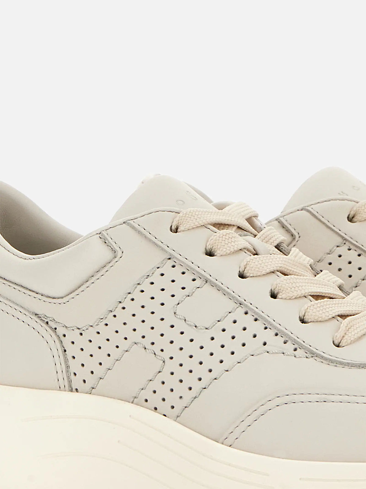 Hogan Hi-Fi H Perforated Ivory Sneakers