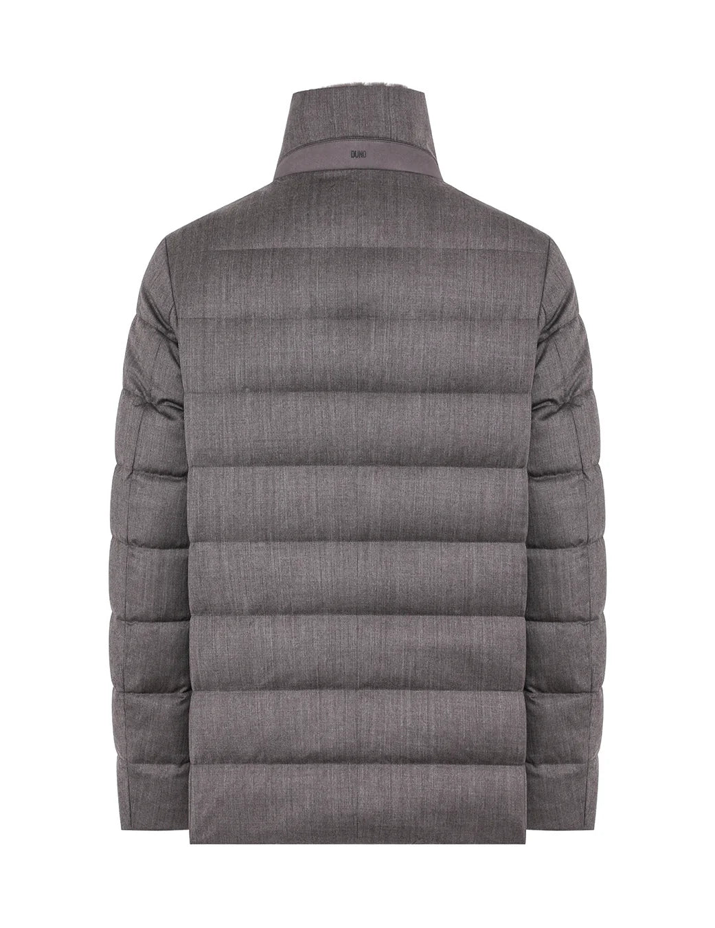 Duno Theodor Short Double-Breasted Pure Wool Down Jacket Dark Stone