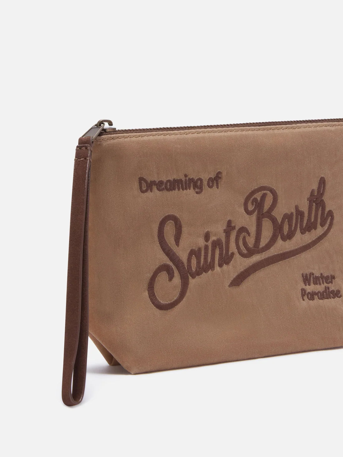MC2 Saint Barth Aline Wax Hazelnut Clutch Bag