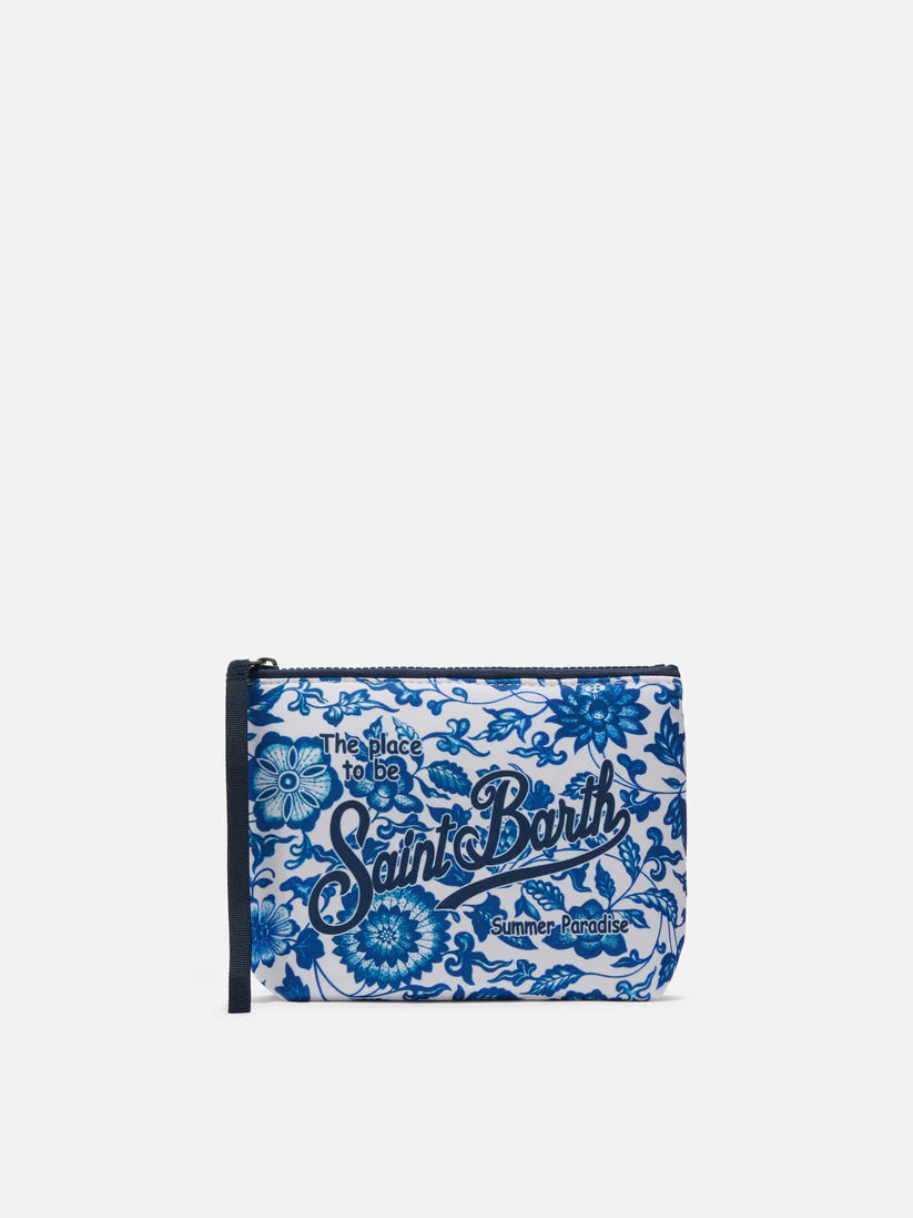 Mc2 Saint Barth Pochette Aline Maiolica Fiorata Blu