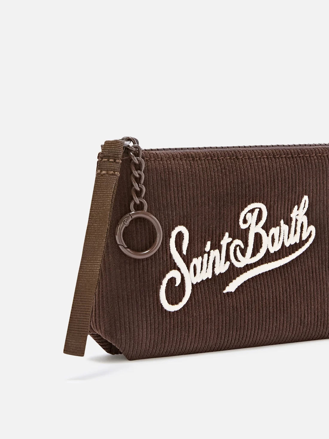 MC2 Saint Barth Aline Mini Brown Corduroy Clutch Bag