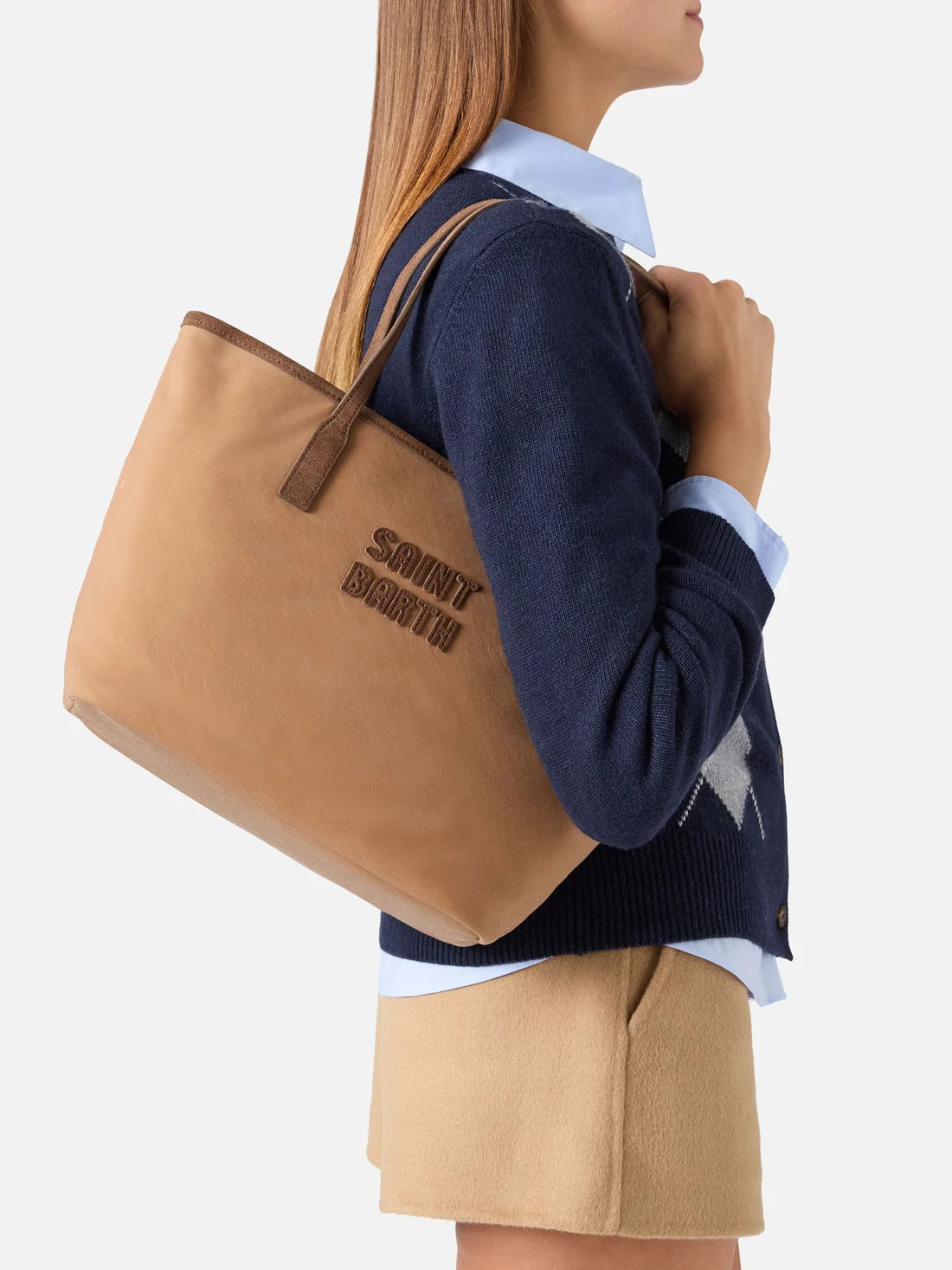 Mc2 Saint Barth Borsa Medium City Wax Nocciola
