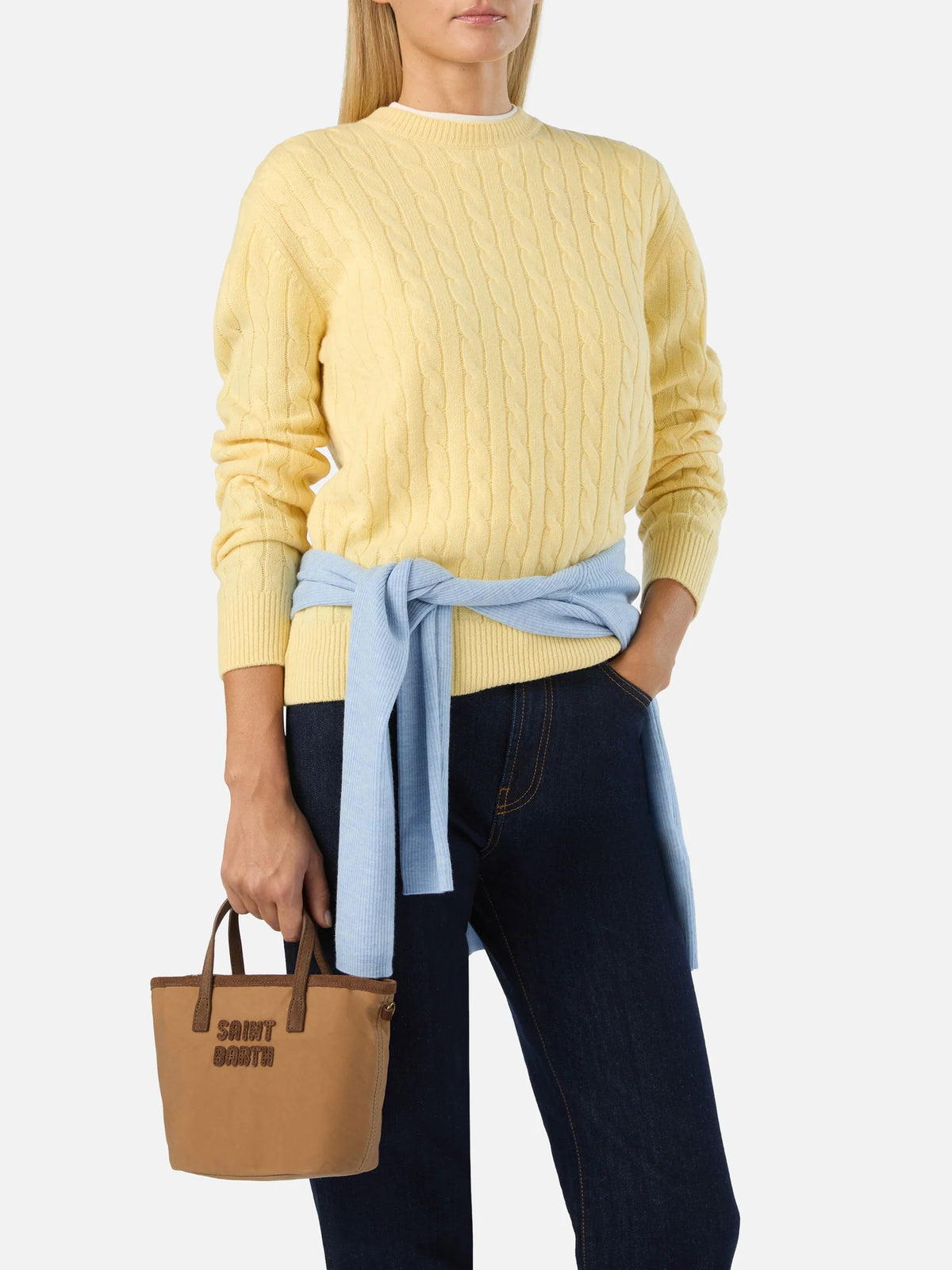 Mc2 Saint Barth Borsa Mini City Wax Nocciola