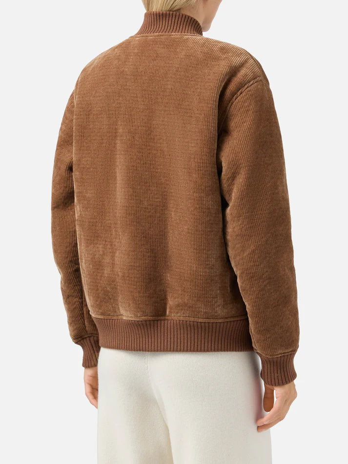 Mc2 Saint Barth Bomber Celia In Corduroy E Teddy Camel