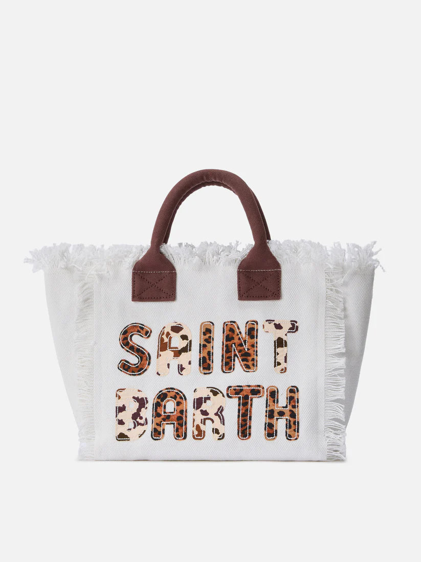Mc2 Saint Barth Borsa Colette Canvas Con Patch Logo Animalier