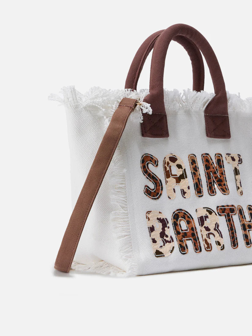 Mc2 Saint Barth Borsa Colette Canvas Con Patch Logo Animalier