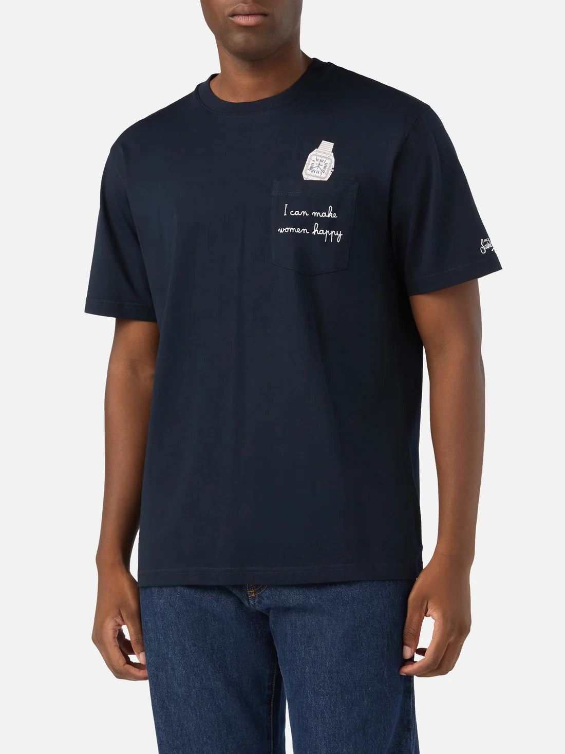 MC2 Saint Barth T-Shirt Connor Make Women Happy Blue