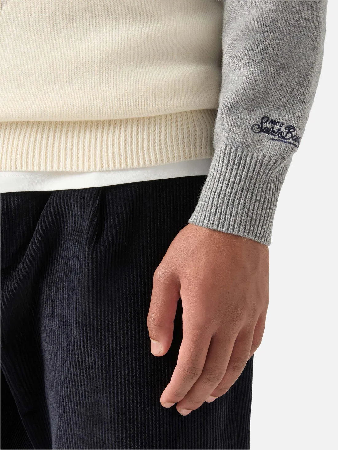 MC2 Saint Barth Heron Intarsio The End Grey Sweater