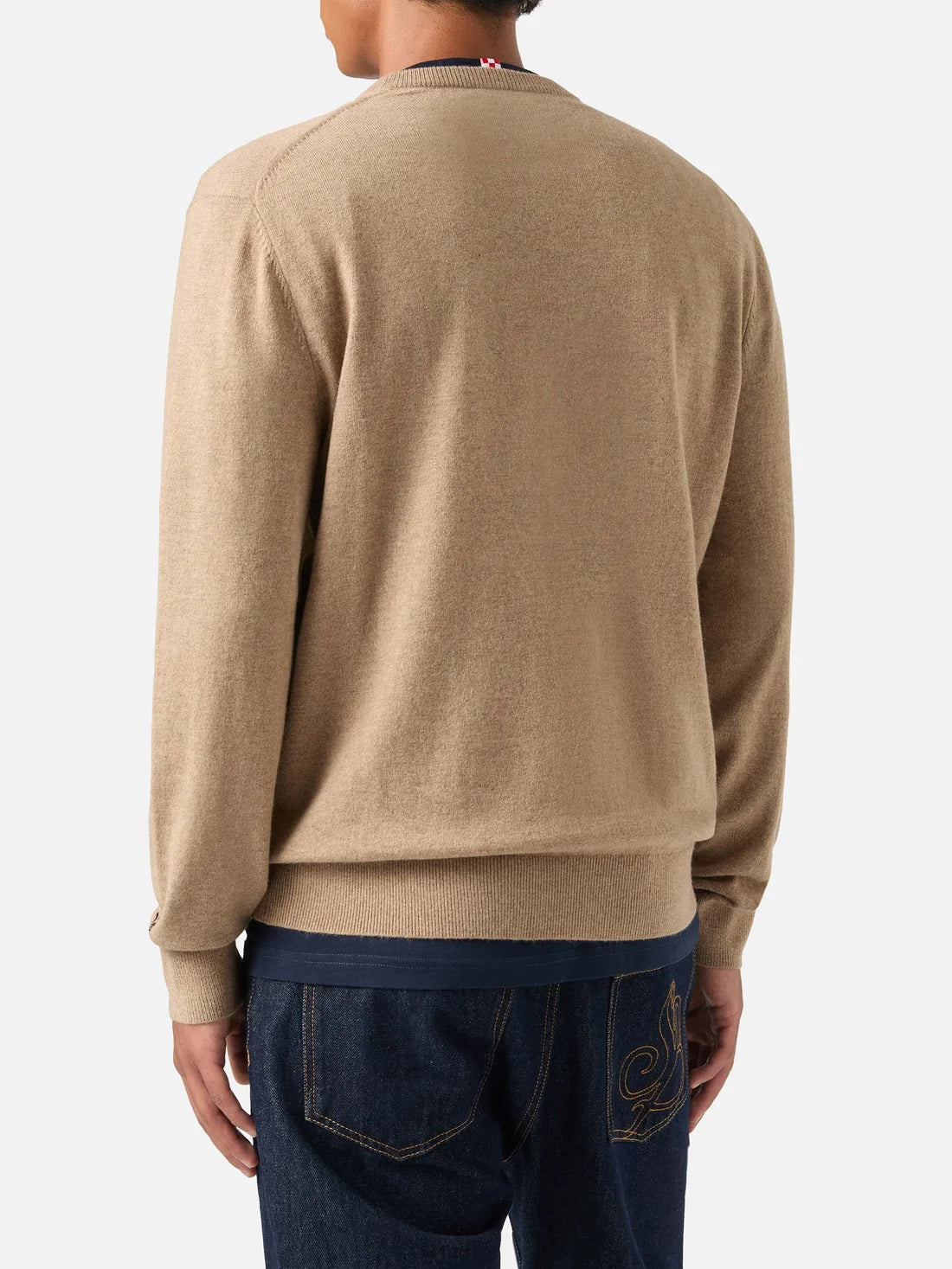 Mc2 Saint Barth Maglia Heron Lana E Cashmere King Of Night Beige