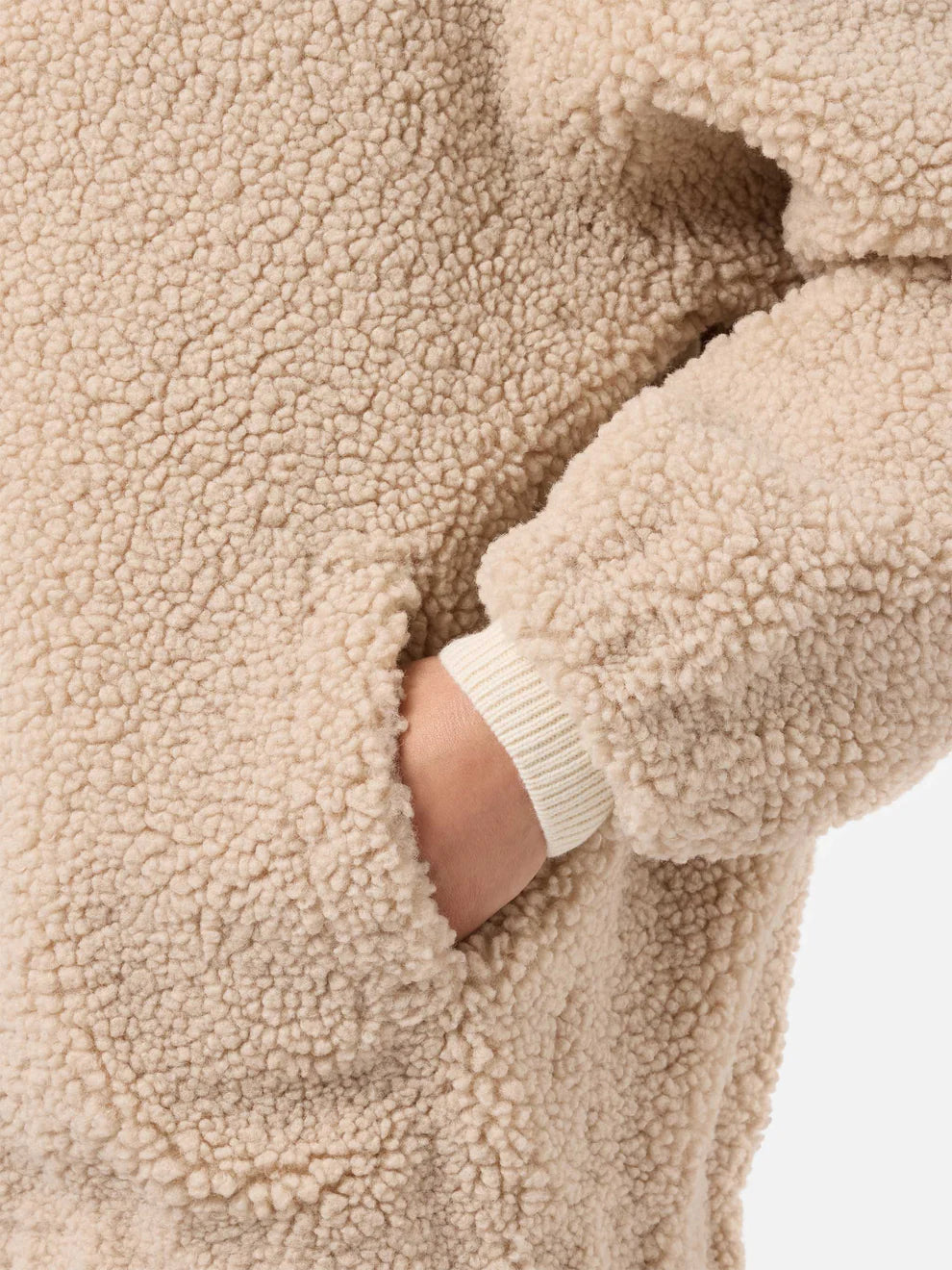 Mc2 Saint Barth Bomber Jeanne In Teddy Beige