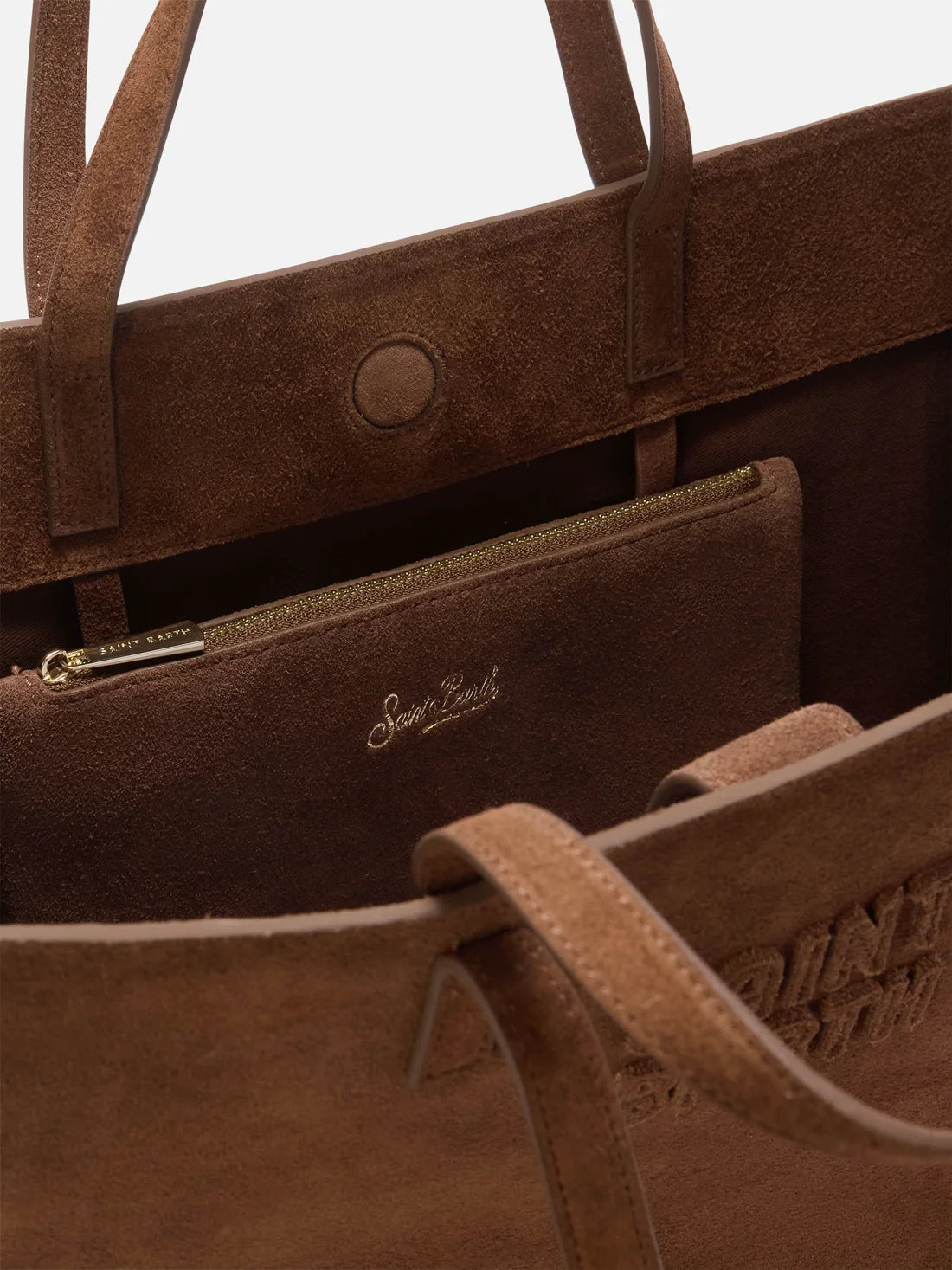 Mc2 Saint Barth Borsa Jour Large In Camoscio Marrone