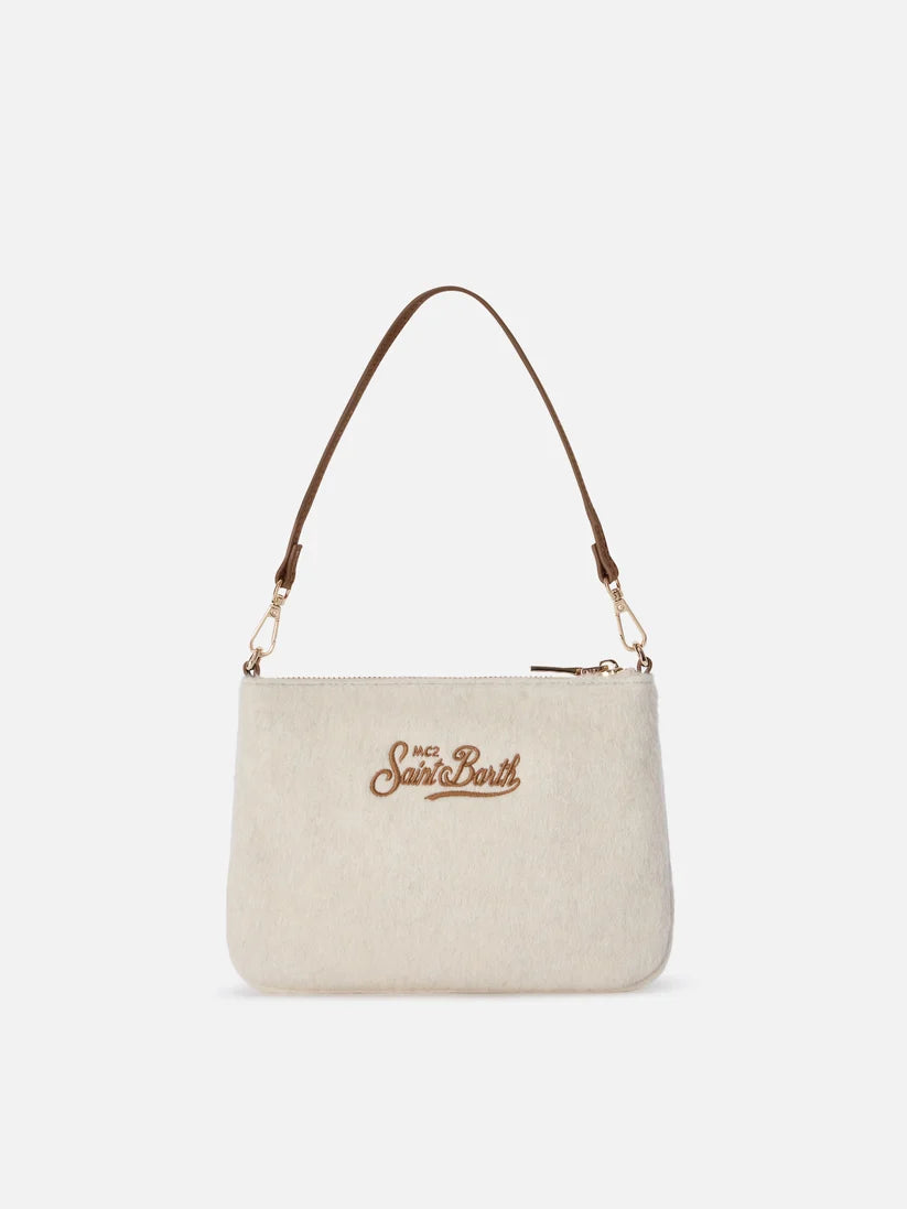 Mc2 Saint Barth Borsa Parisienne In Feltro Panna