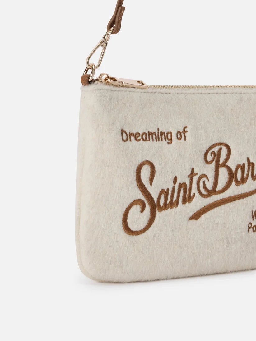 Mc2 Saint Barth Borsa Parisienne In Feltro Panna