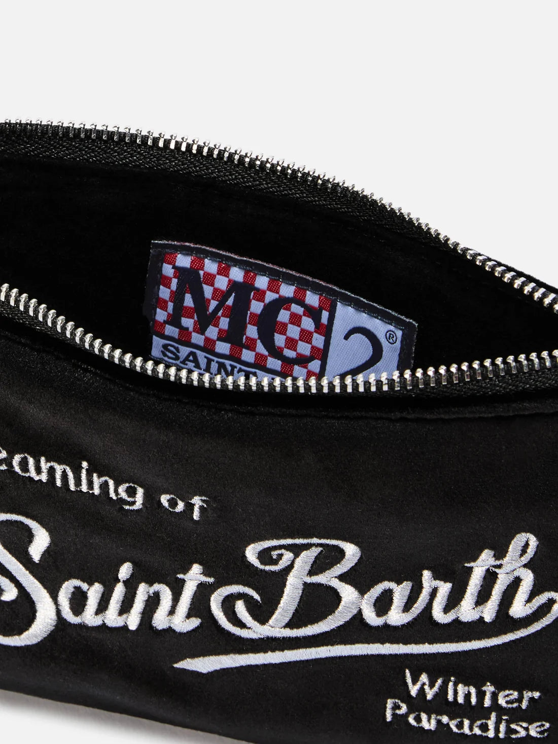 Mc2 Saint Barth Borsa Parisienne Mini In Velluto Nera