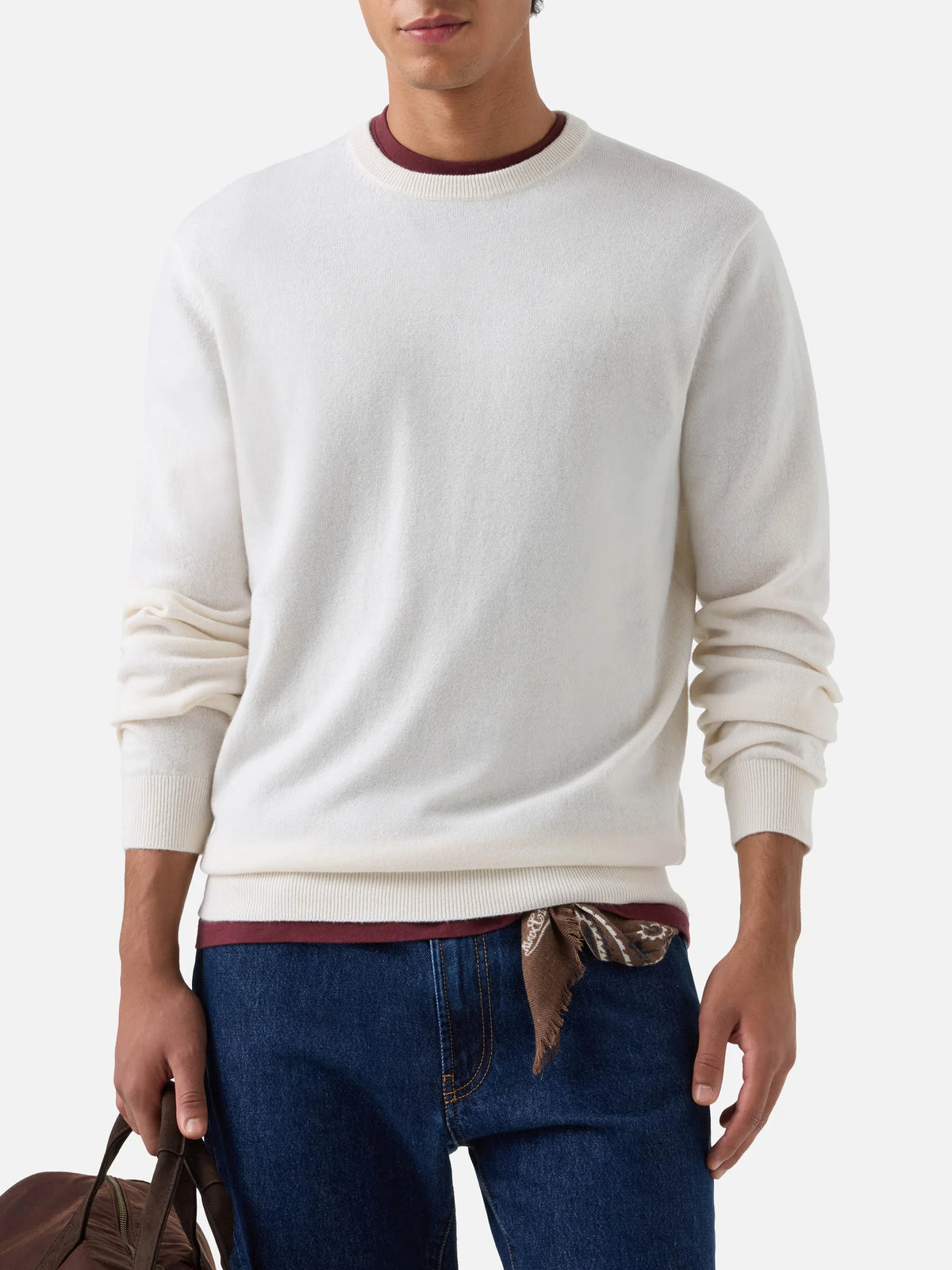Mc2 Saint Barth Maglia Regent In Cashmere Bianca
