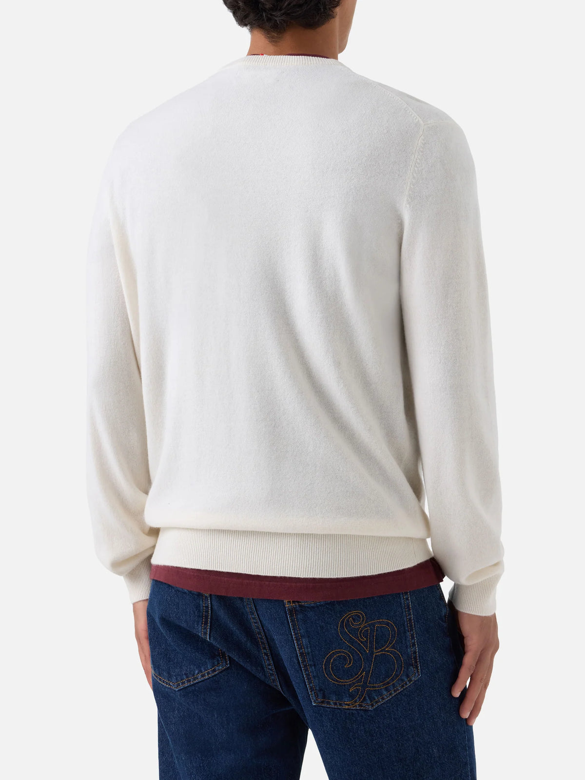 Mc2 Saint Barth Maglia Regent In Cashmere Bianca
