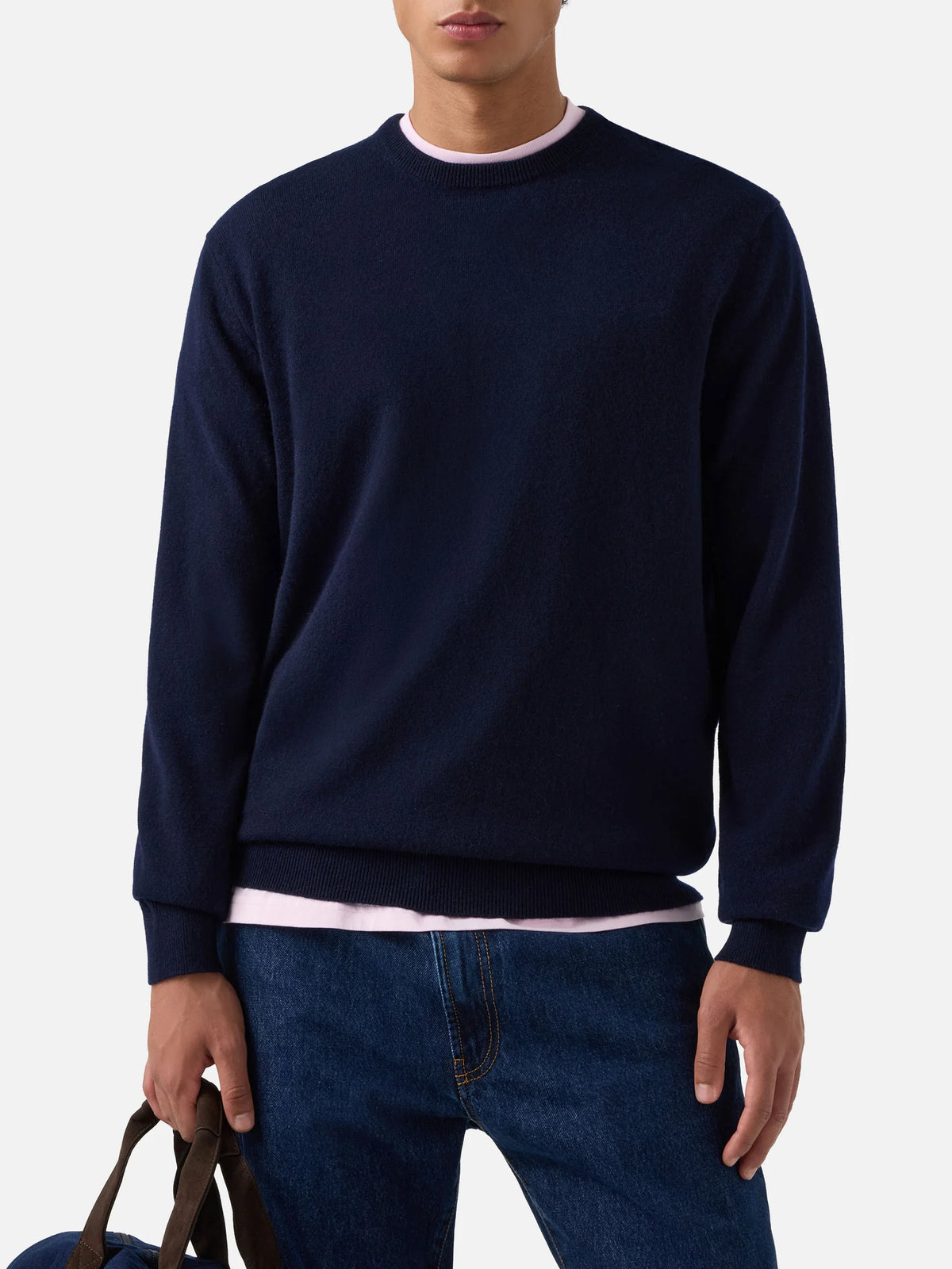 Mc2 Saint Barth Maglia Regent In Cashmere Blu Notte