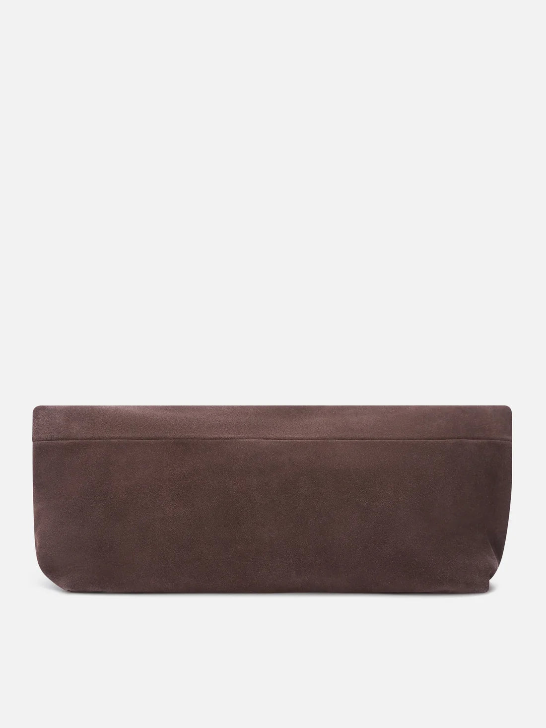 Mc2 Saint Barth Maxi Suede Pouch With Logo Patch Brown