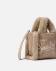 Mc2 Saint Barth Vanity Mini Shearling Rib Fur Beige