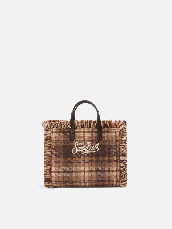 Mc2 Saint Barth Borsa Vanity Mini In Lana Tartan